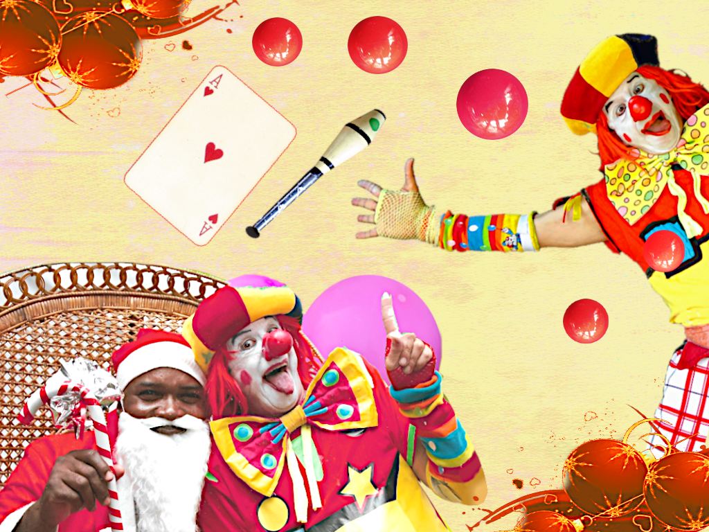 Clown animation fête et arbre de Noël guadeloupe