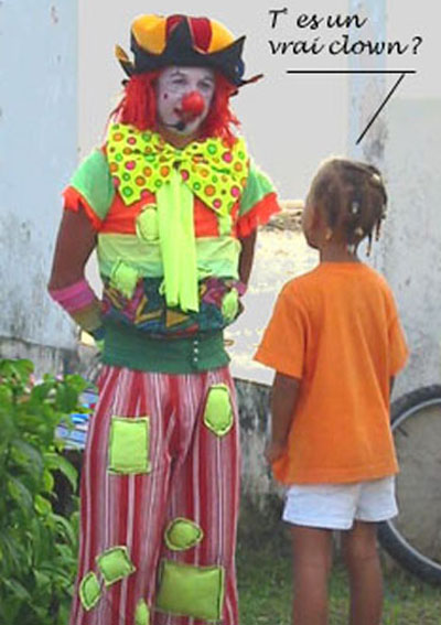 Clown Roberto en grande discussion