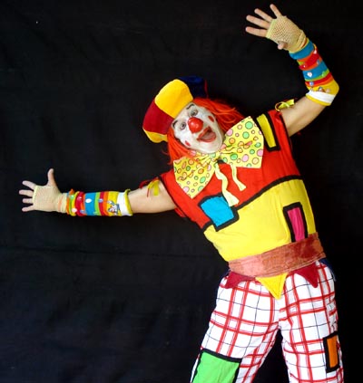 Le clown Roberto en position