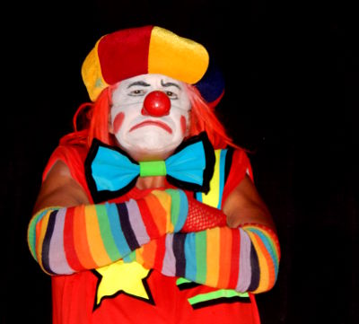 Clown Roberto pas content