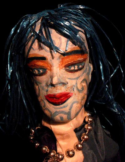 Détail de la tête de marionnette