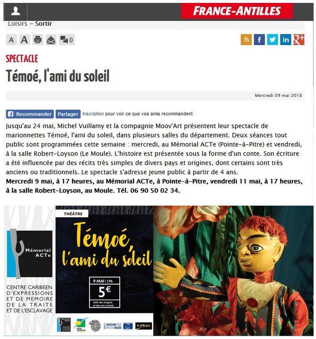 Spectacle Témoé l'ami du soleil