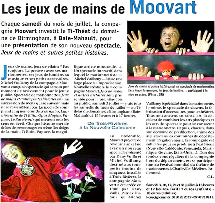 Spectacle Jeux de mains
