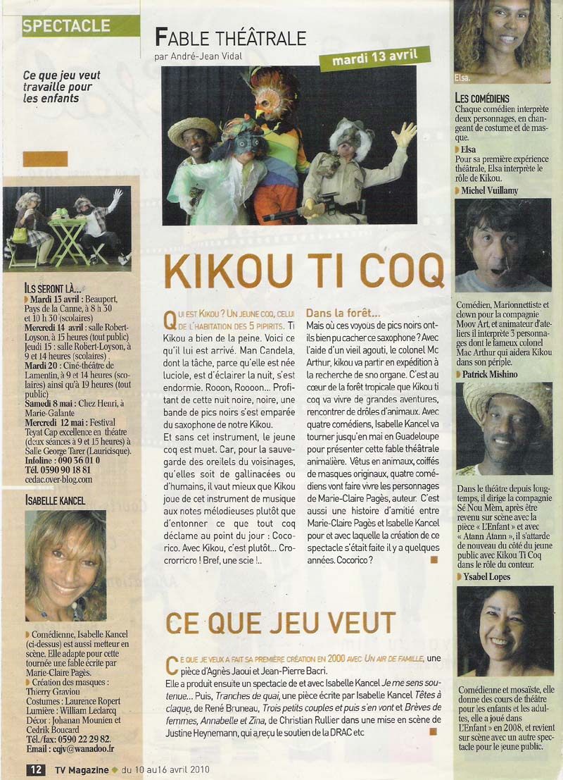 Spectacle kikou ti coq