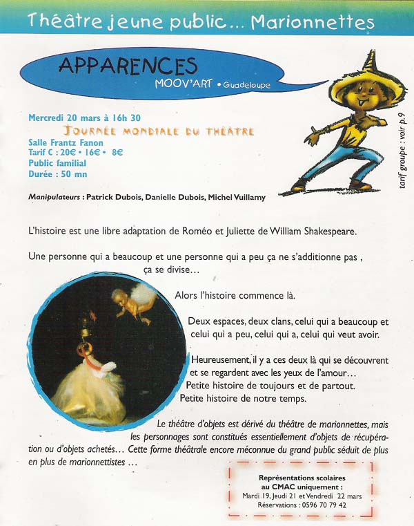 Apparences spectacle en Martinique